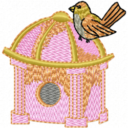 Bird Houses Embroidery Design 1 Bird Houses Embroidery Design 1